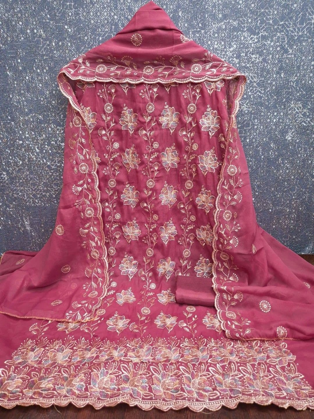 TAVAS Embroidered Unstitched Dress Material thumbnail 2