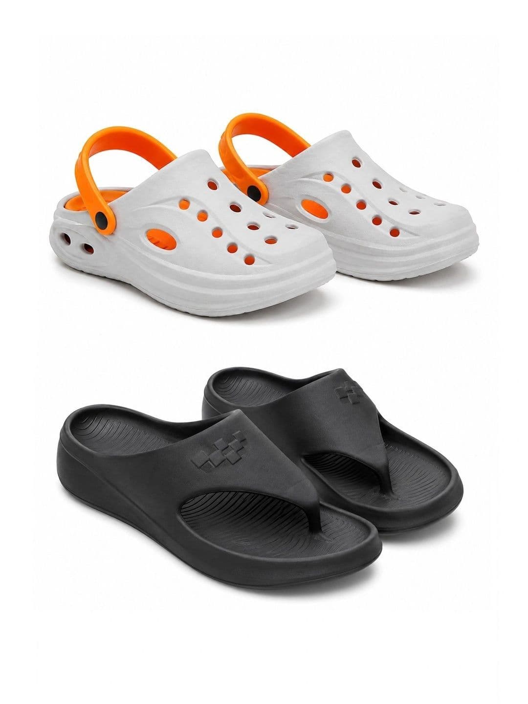 NEW ORANIE Men Pack of 2 EVA Clogs and Thong Flip-Flops - view 1