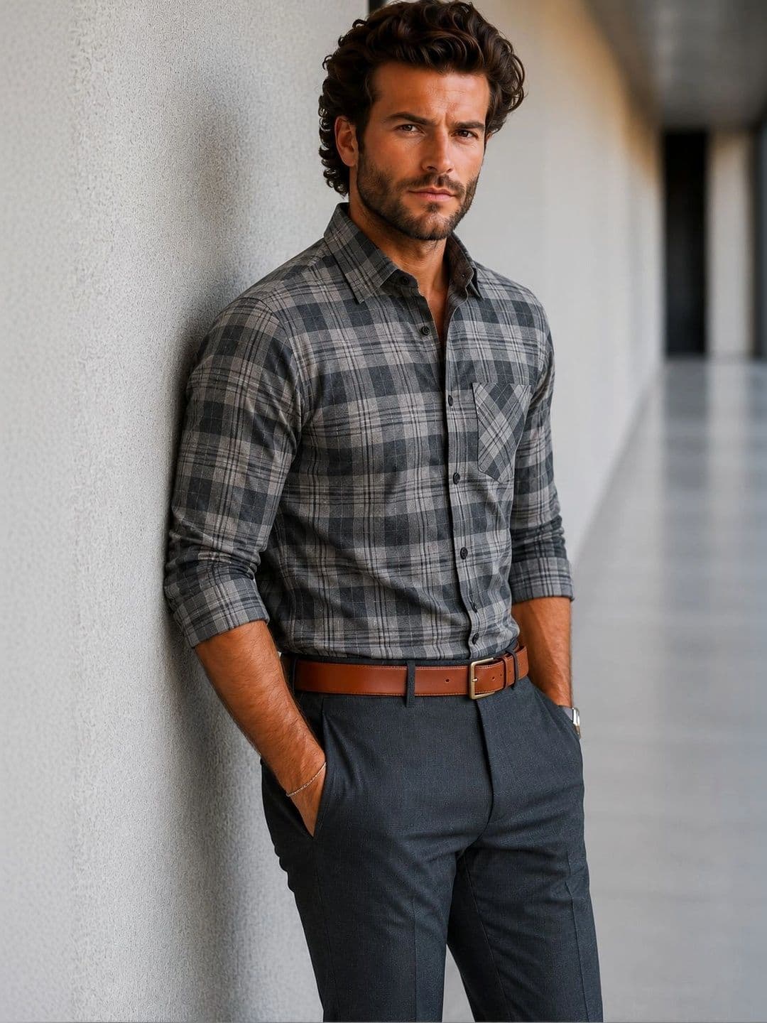 Mast & Harbour Men Comfort Checked Casual Shirt thumbnail 2