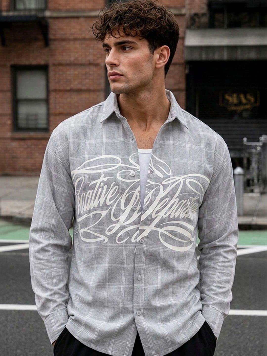 Powerlook Men Windowpane Checks Checked Casual Shirt - view 1