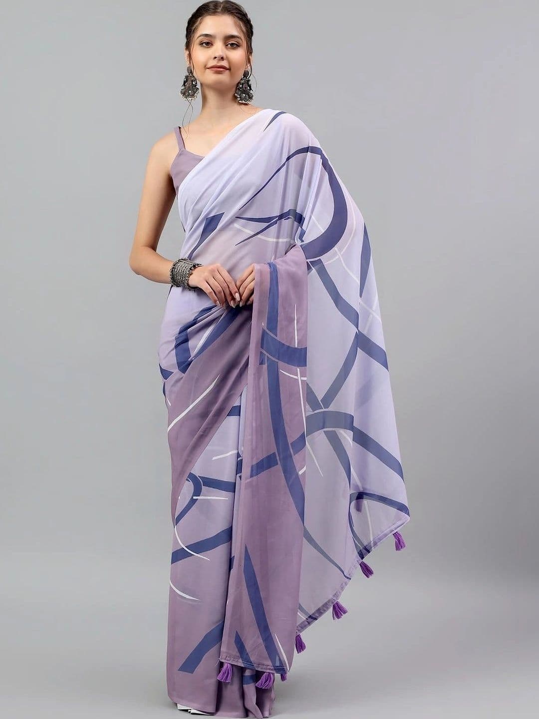 Pixie lane Poly Georgette Saree - view 1