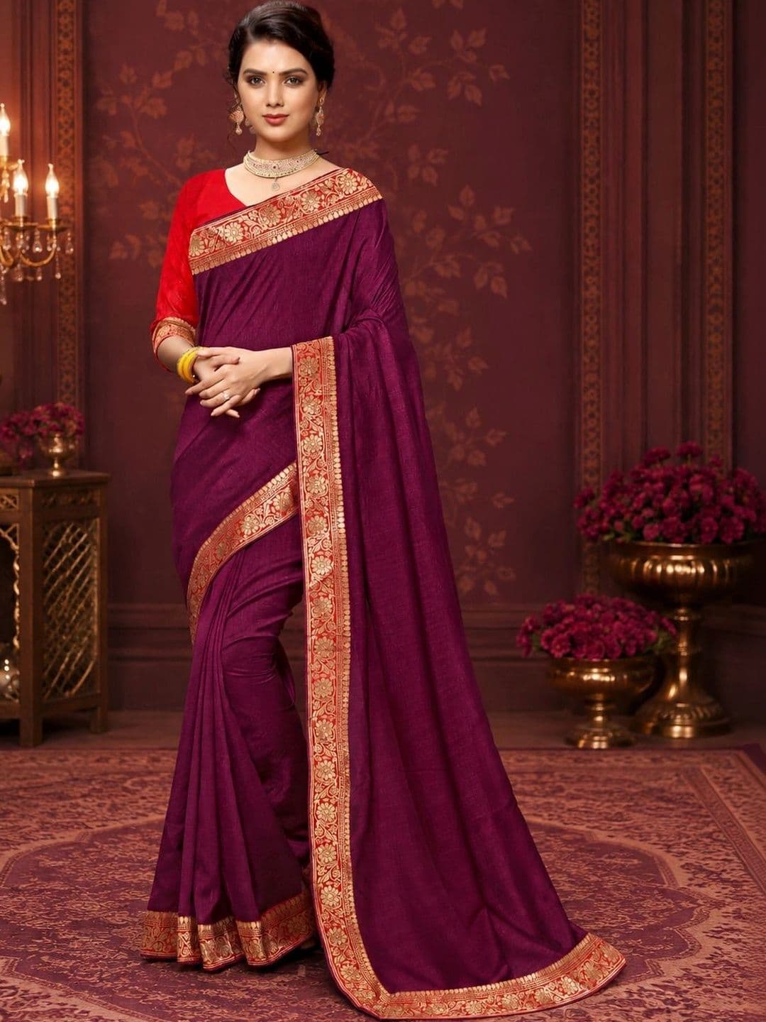 TINA FASHION Tie and Dye Zari Silk Blend Fusion Bomkai silk Saree - view 1