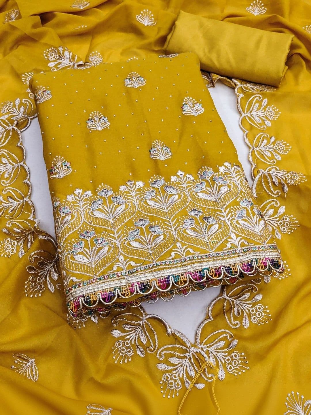 TAVAS Embroidered Unstitched Dress Material thumbnail 3