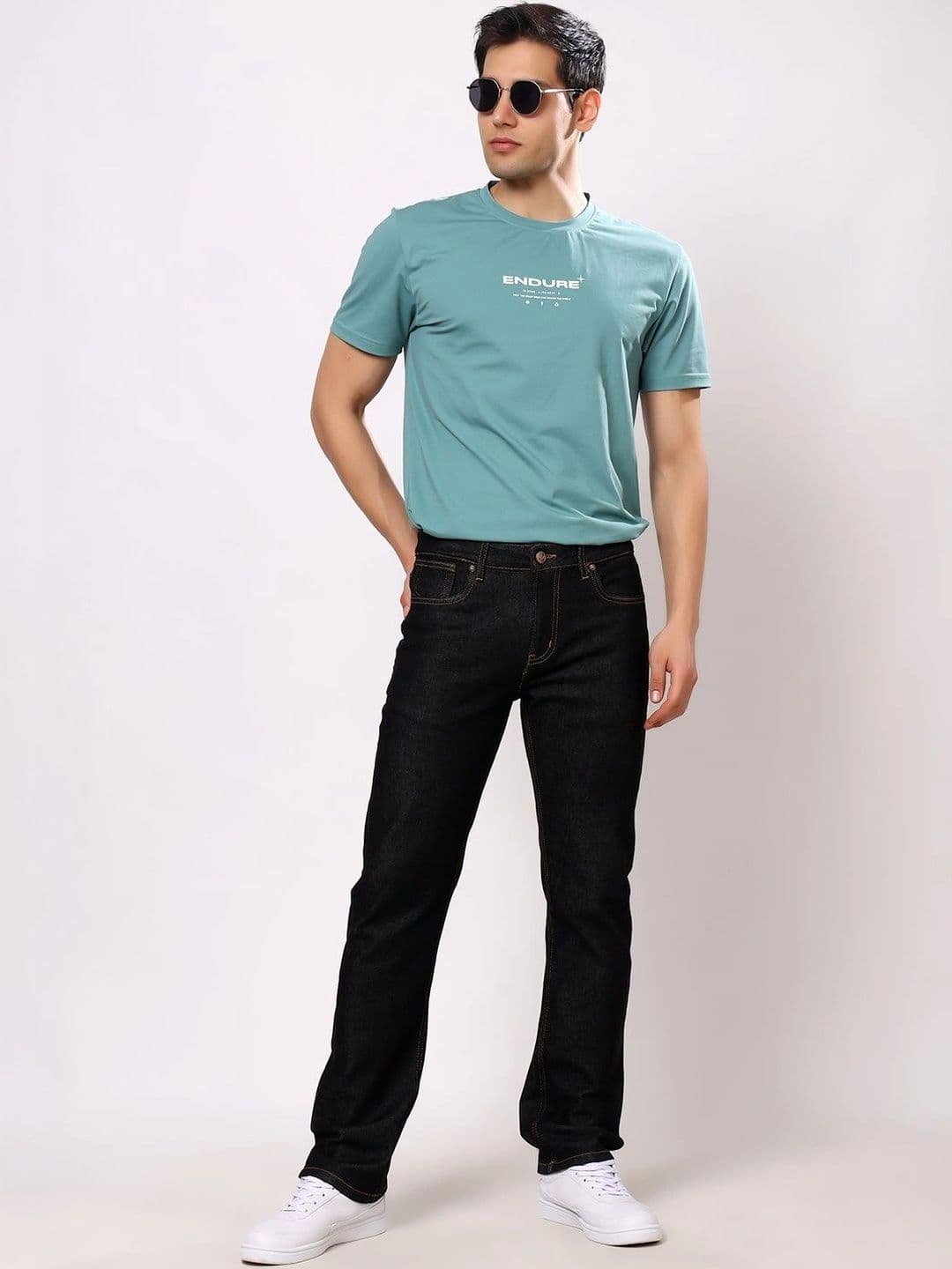 Stylox Men Comfort Relaxed Fit Mid-Rise Stretchable Jeans thumbnail 7