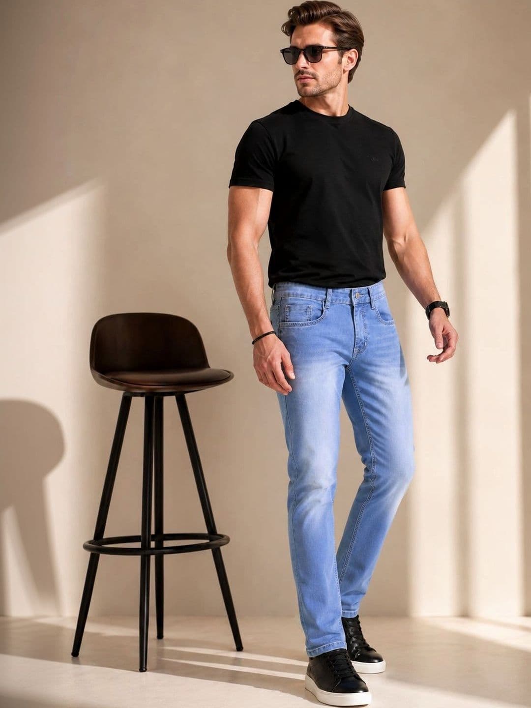 GEX Men Jean Regular Fit Mid-Rise Stretchable Jeans thumbnail 5