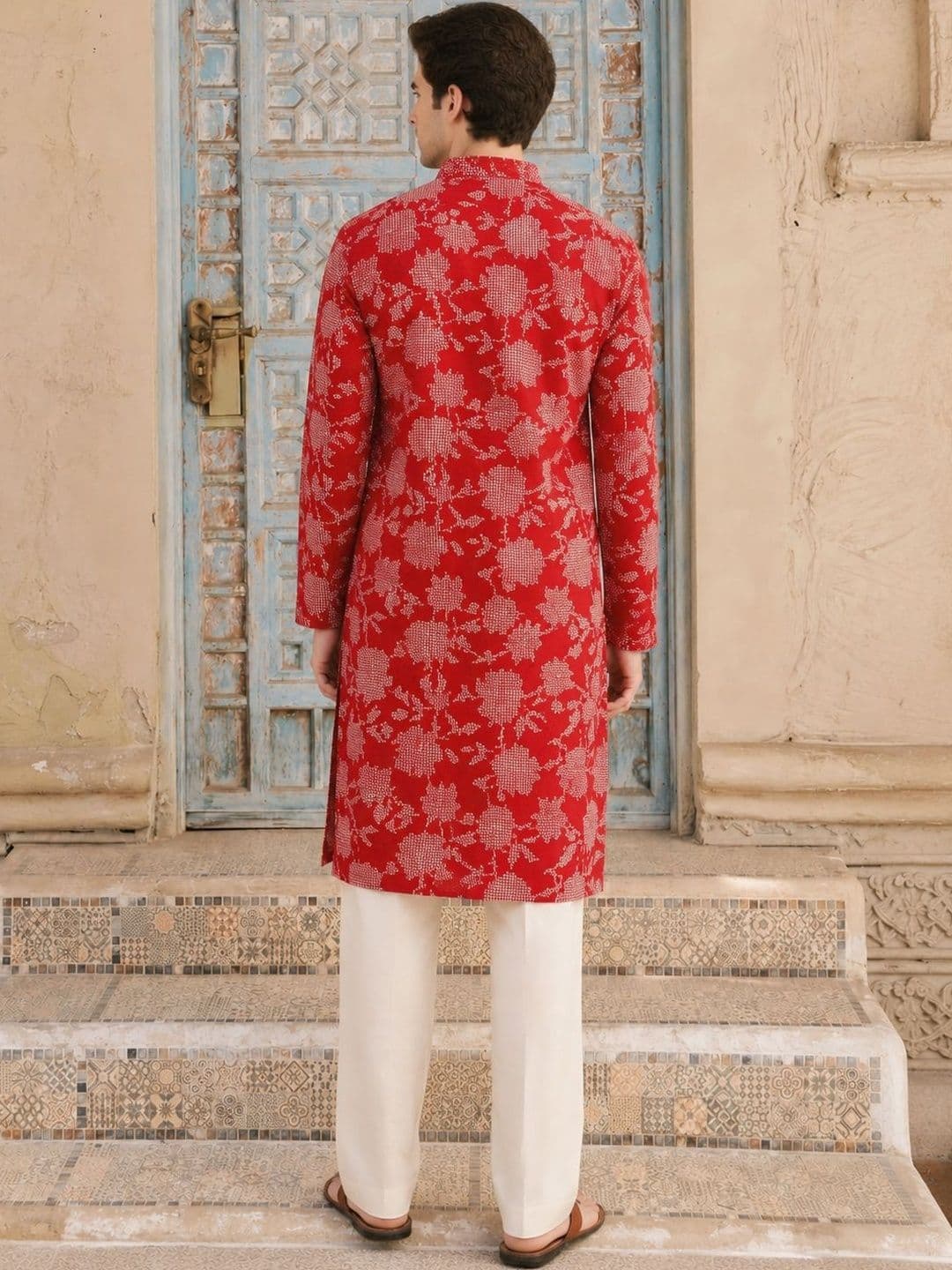 Anouk Men Floral Printed Kurta thumbnail 3