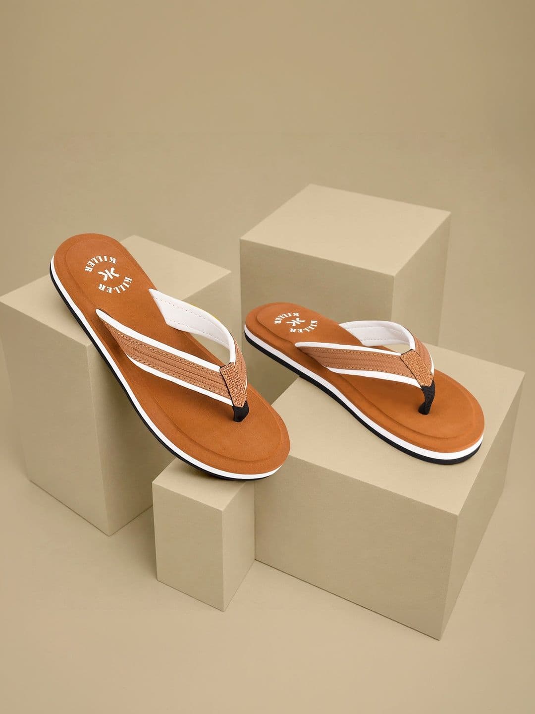 Killer Men Colourblocked Thong Flip-Flops - view 1