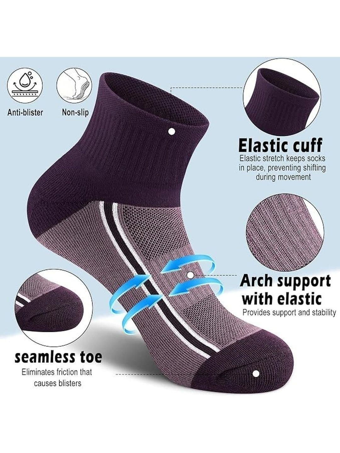 Moda Rapido Men Pack of 5 Cotton Blend Patterned Ankle Length Socks thumbnail 3