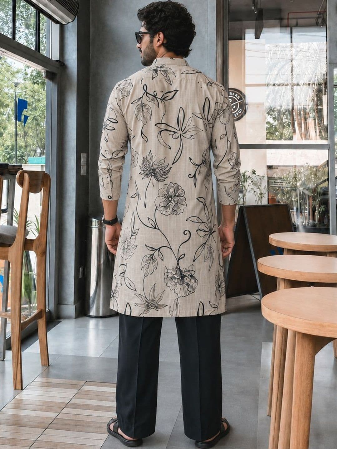 Anouk Men Floral Printed Floral Kurta thumbnail 5