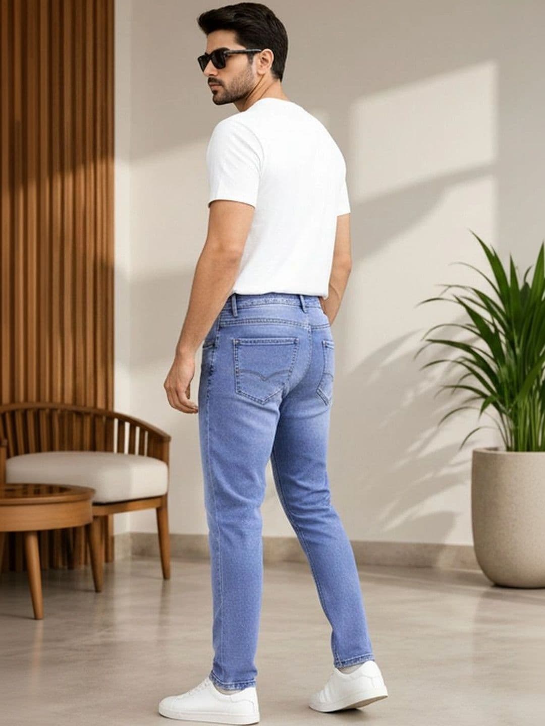 Global Jeans Men Regular Fit Mid-Rise Jeans thumbnail 3