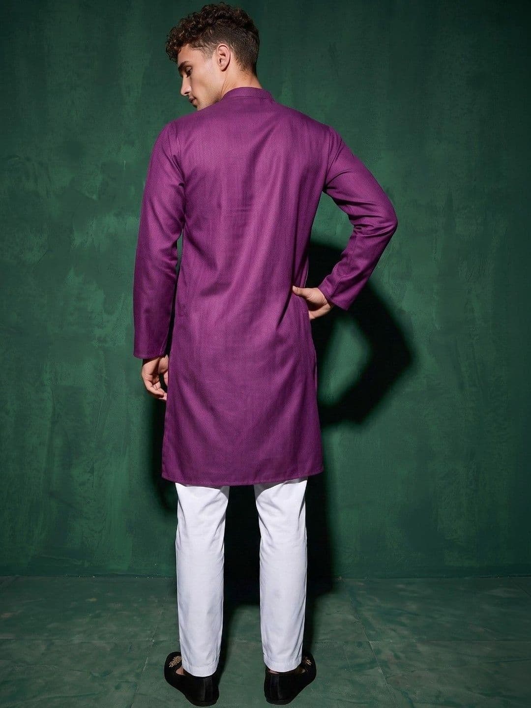 DRIP CHOWK Men Mandarin Collar Cotton Straight Kurta thumbnail 5
