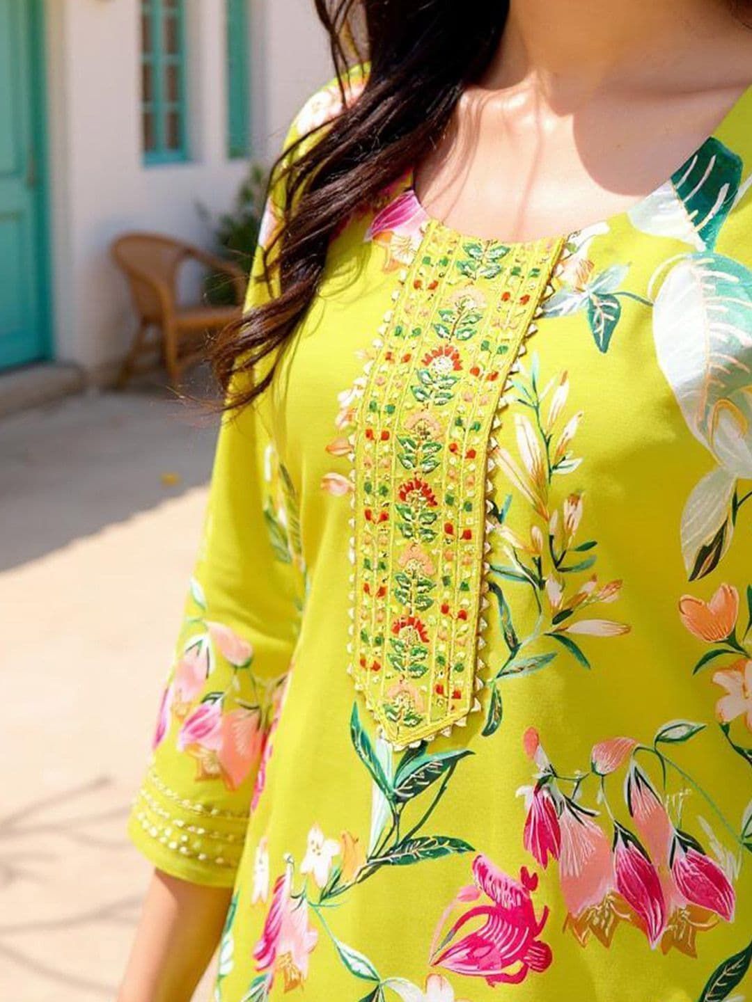 SZN Women Floral Printed Cotton Kurta with Trousers & With Dupatta thumbnail 7