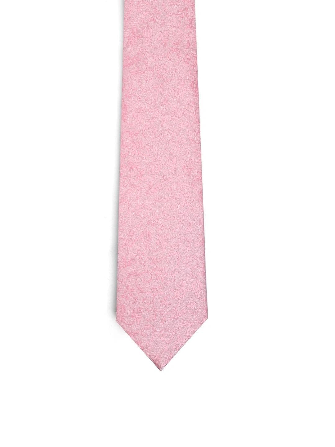 Cazzano Men Pink Woven Design Tie thumbnail 4