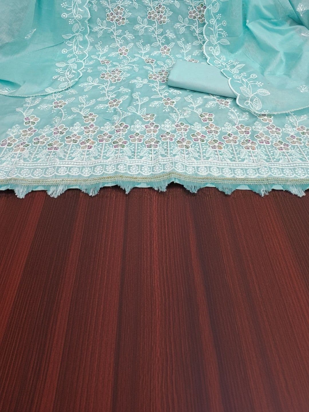 Dhaaga Ghar Embroidered Unstitched Dress Material thumbnail 4