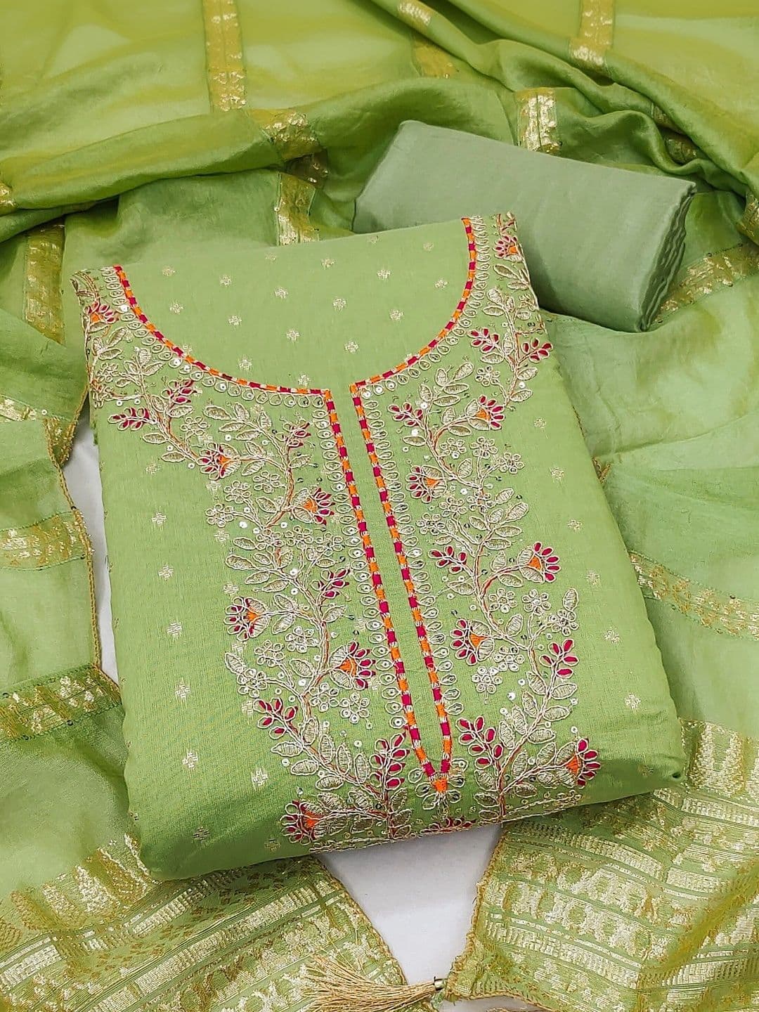 TAVAS Unstitched Dress Material - view 1