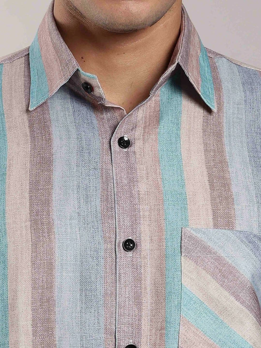 Mast & Harbour Men Comfort Striped Casual Shirt thumbnail 7