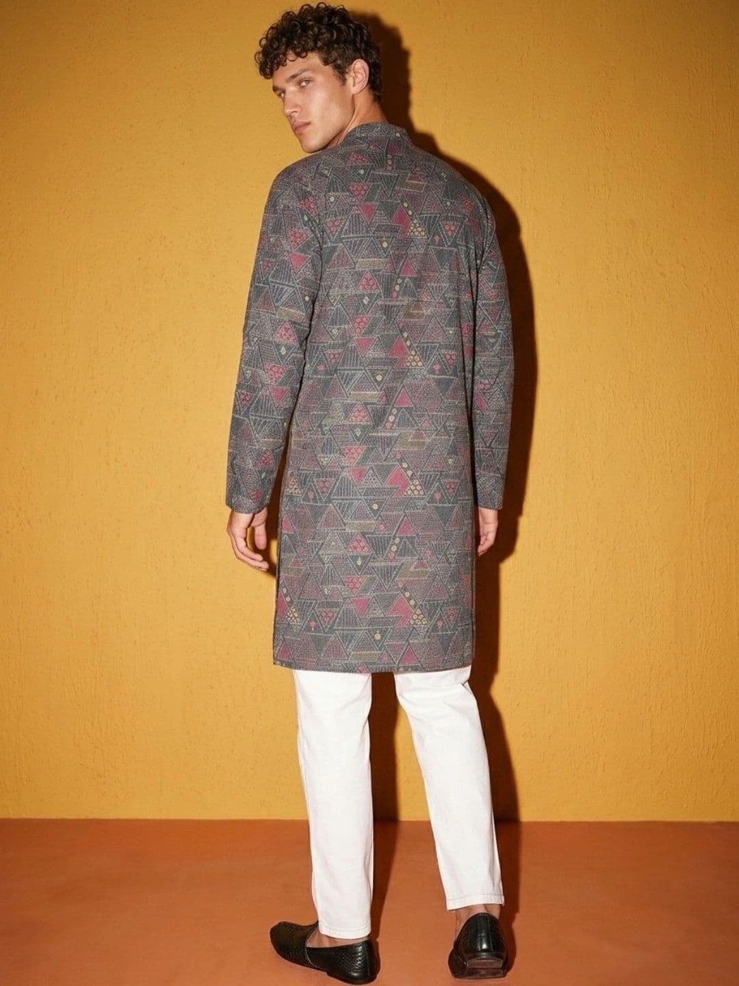 DRIP CHOWK Men Geometric Printed Kurta thumbnail 5
