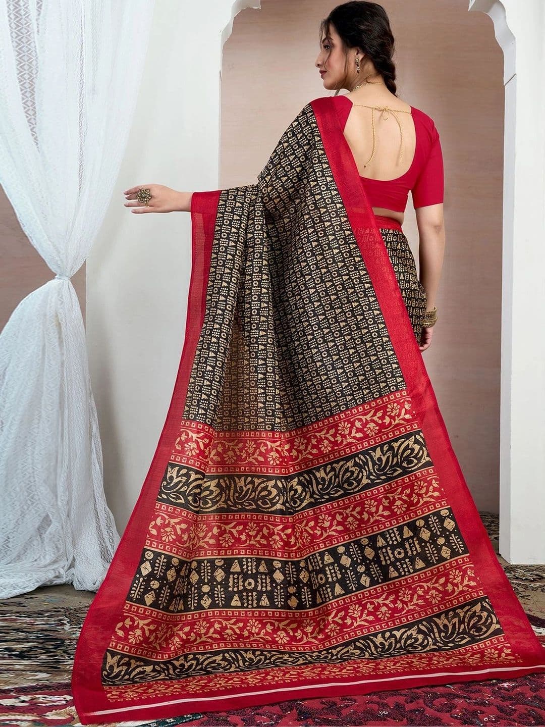 SANISA Ethnic Motifs Pure Cotton Saree thumbnail 7