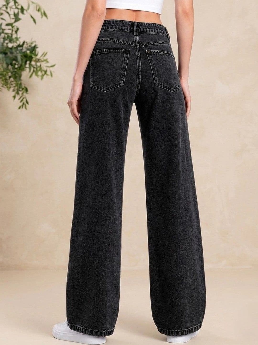 DressBerry Women Comfort Wide Leg High-Rise Light Fade Stretchable Jeans thumbnail 5