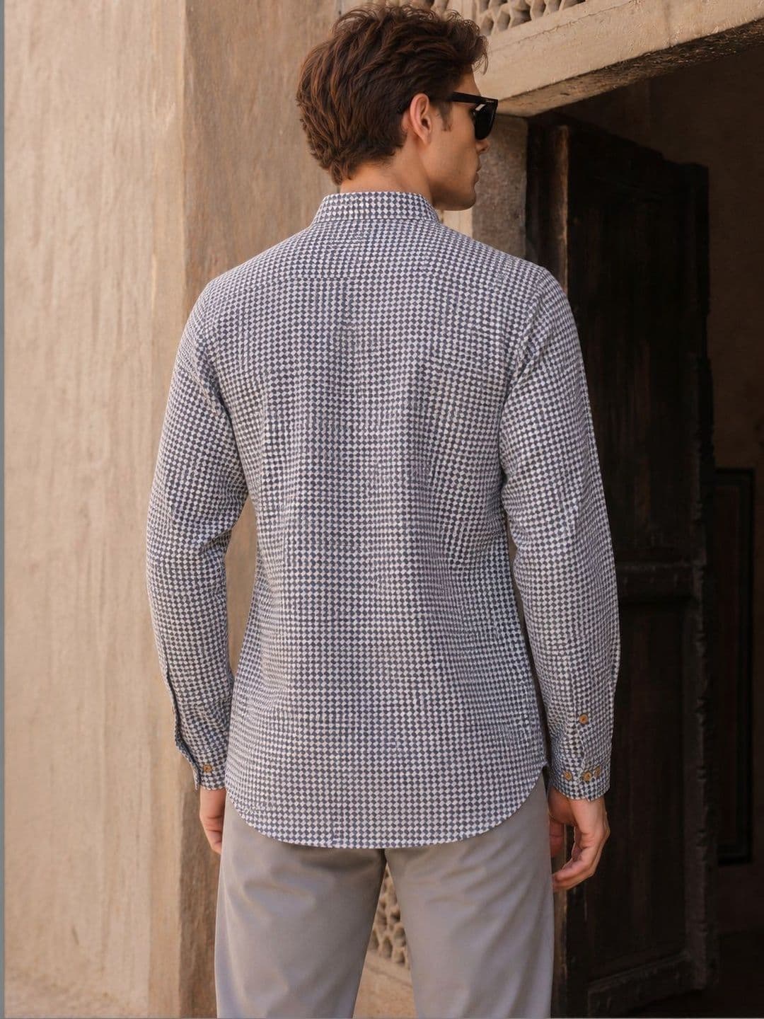 Anouk Men Self Weave Cotton Kurta thumbnail 8