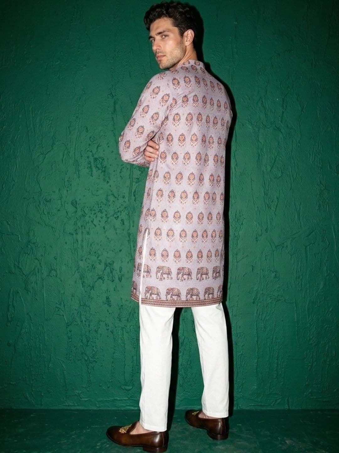 DRIP CHOWK Men Ethnic Motifs Printed Indie Prints Kurta thumbnail 4