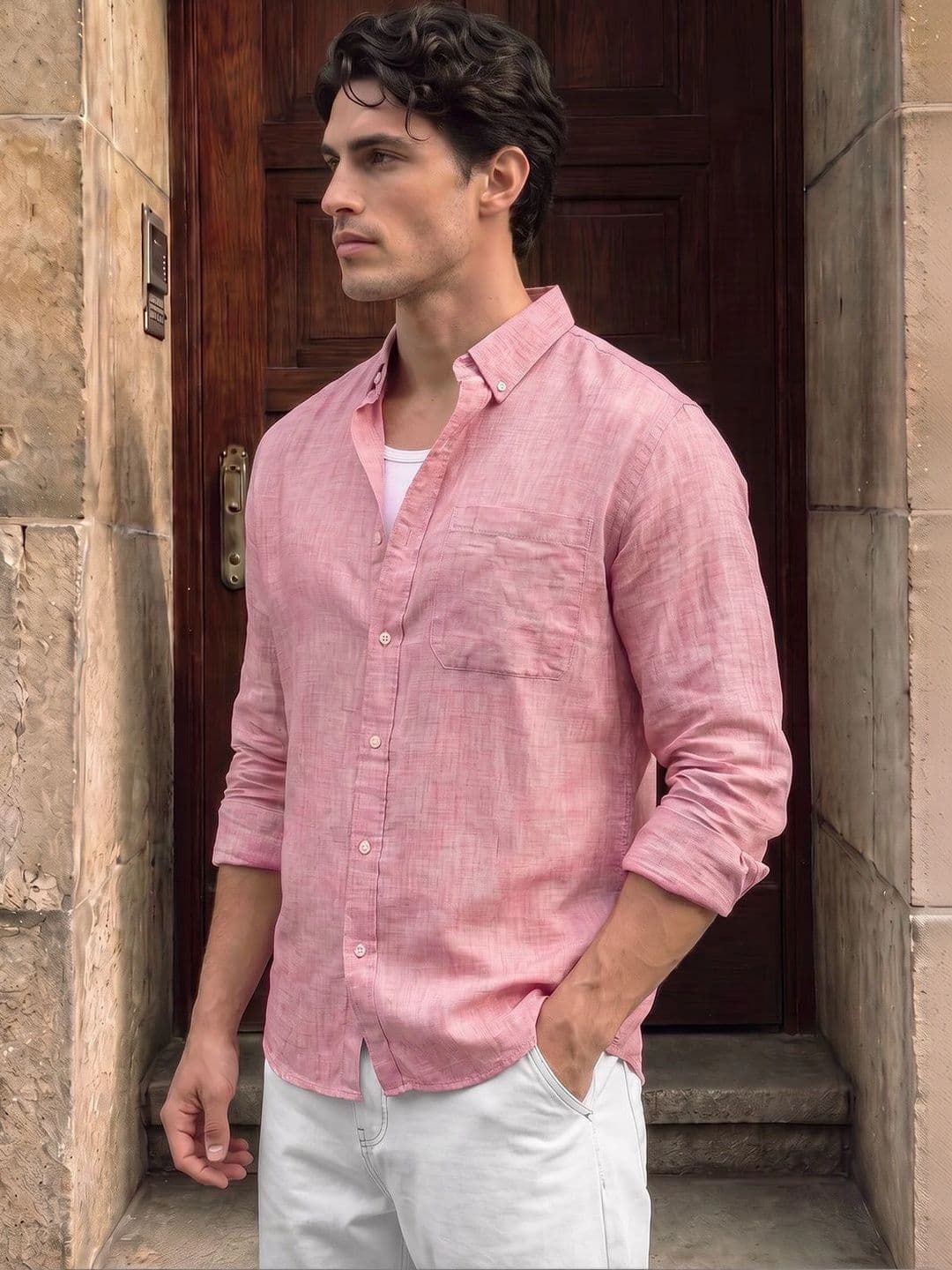 Powerlook Textured Long Sleeves Shirt - view 1