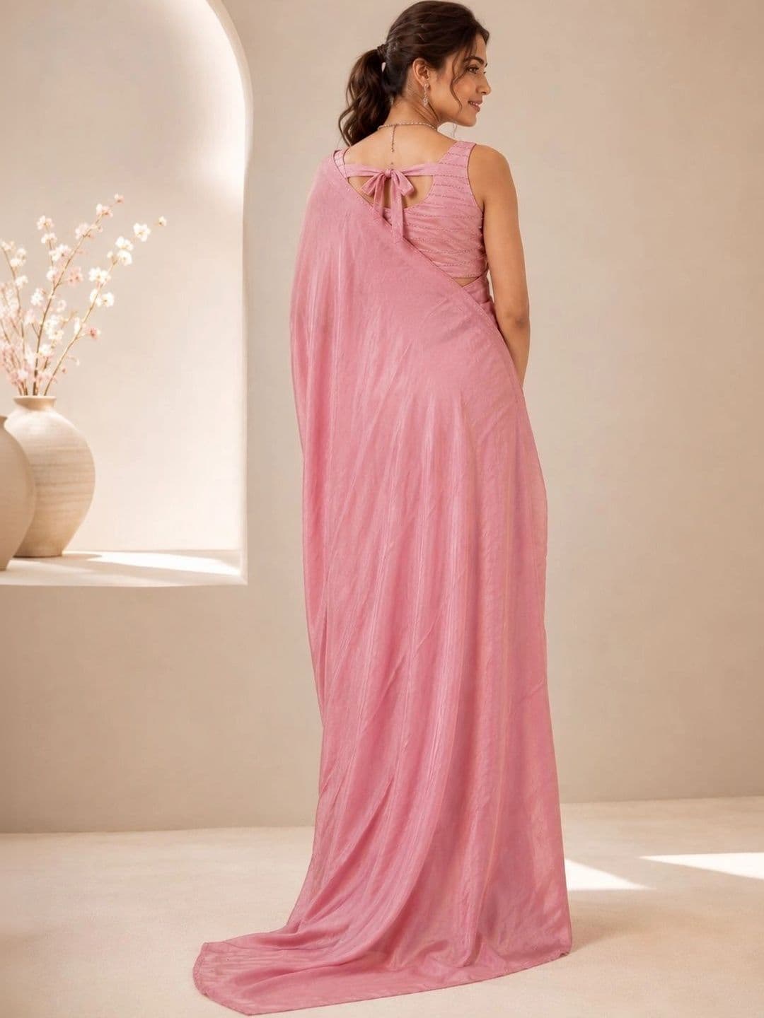 DEVI FASHIONS LLP Poly Crepe Saree thumbnail 2