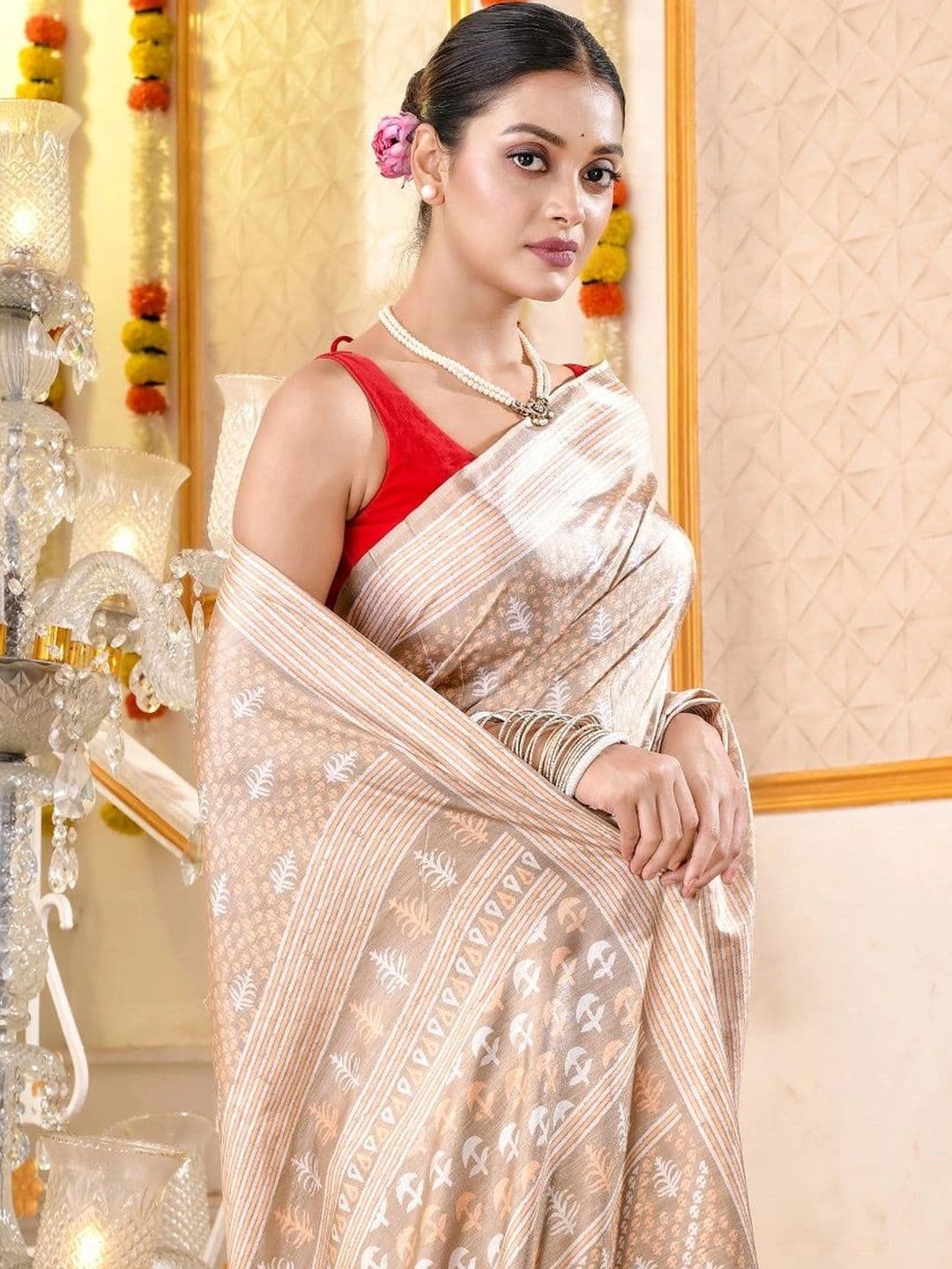 ARQIVO Silk Blend Handloom Saree thumbnail 5