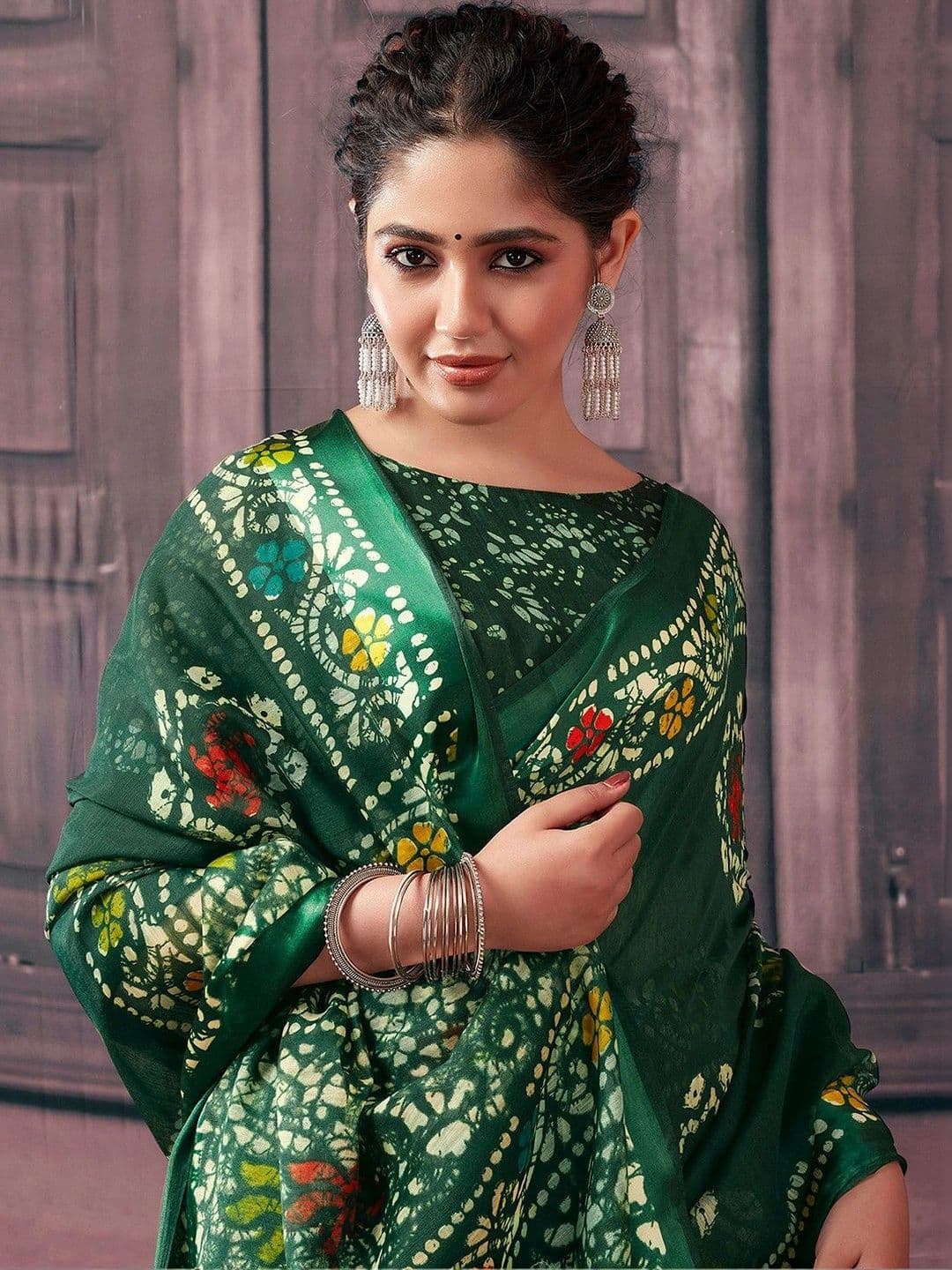 SANISA Batik Saree thumbnail 7