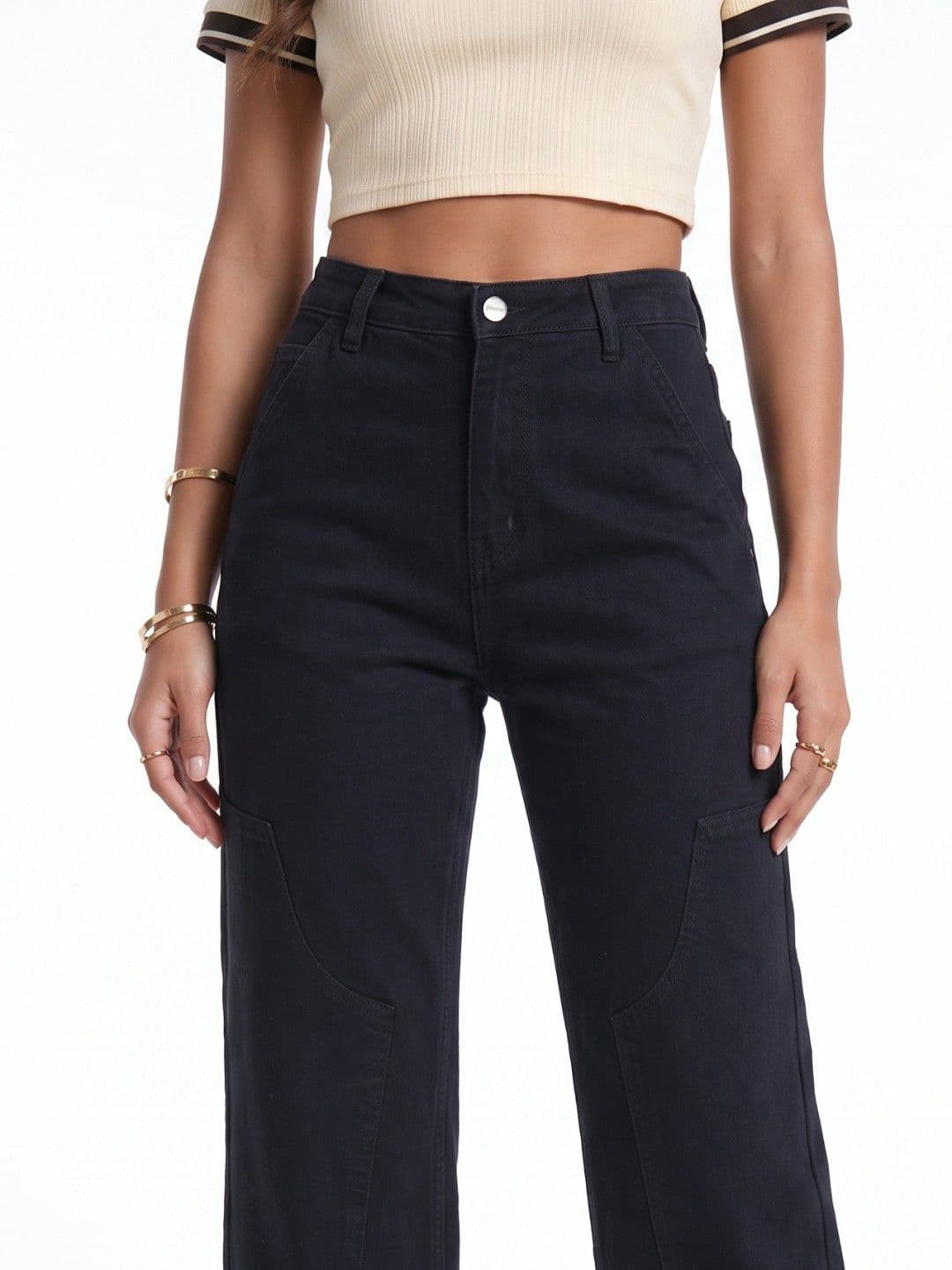 glitchez Women Straight Fit High-Rise Stretchable Jeans thumbnail 5