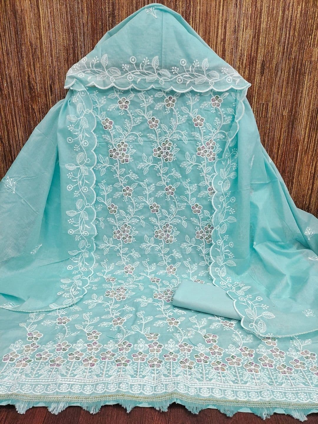 Dhaaga Ghar Embroidered Unstitched Dress Material thumbnail 2