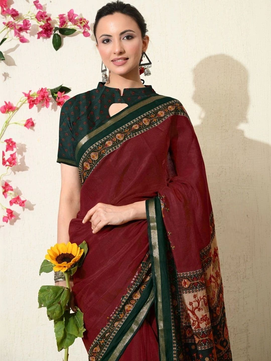KALINI Kalamkari Saree thumbnail 5