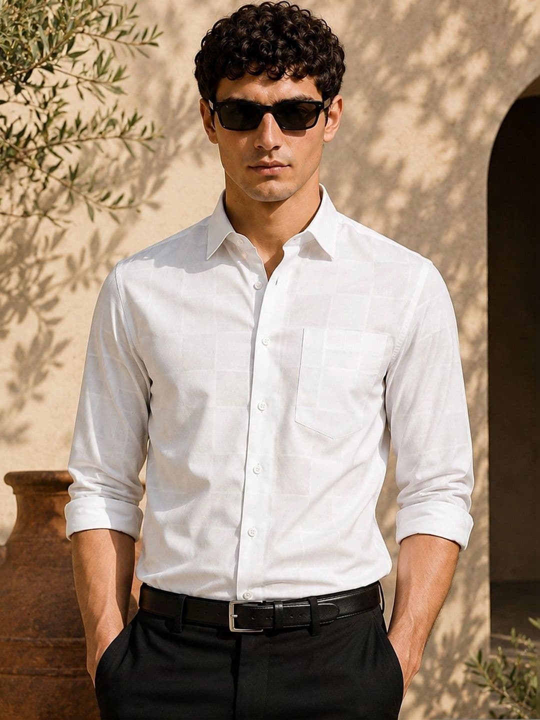 ADRO Men Standard Windowpane Checks Casual Shirt - view 1