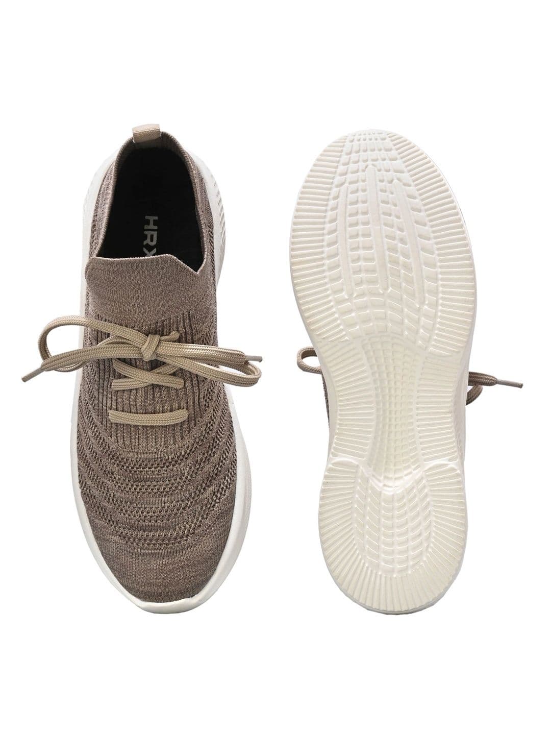 HRX by Hrithik Roshan Men Lightweight Knitted Lace-Up Casual Sneakers Cushioned EVA Sole thumbnail 3