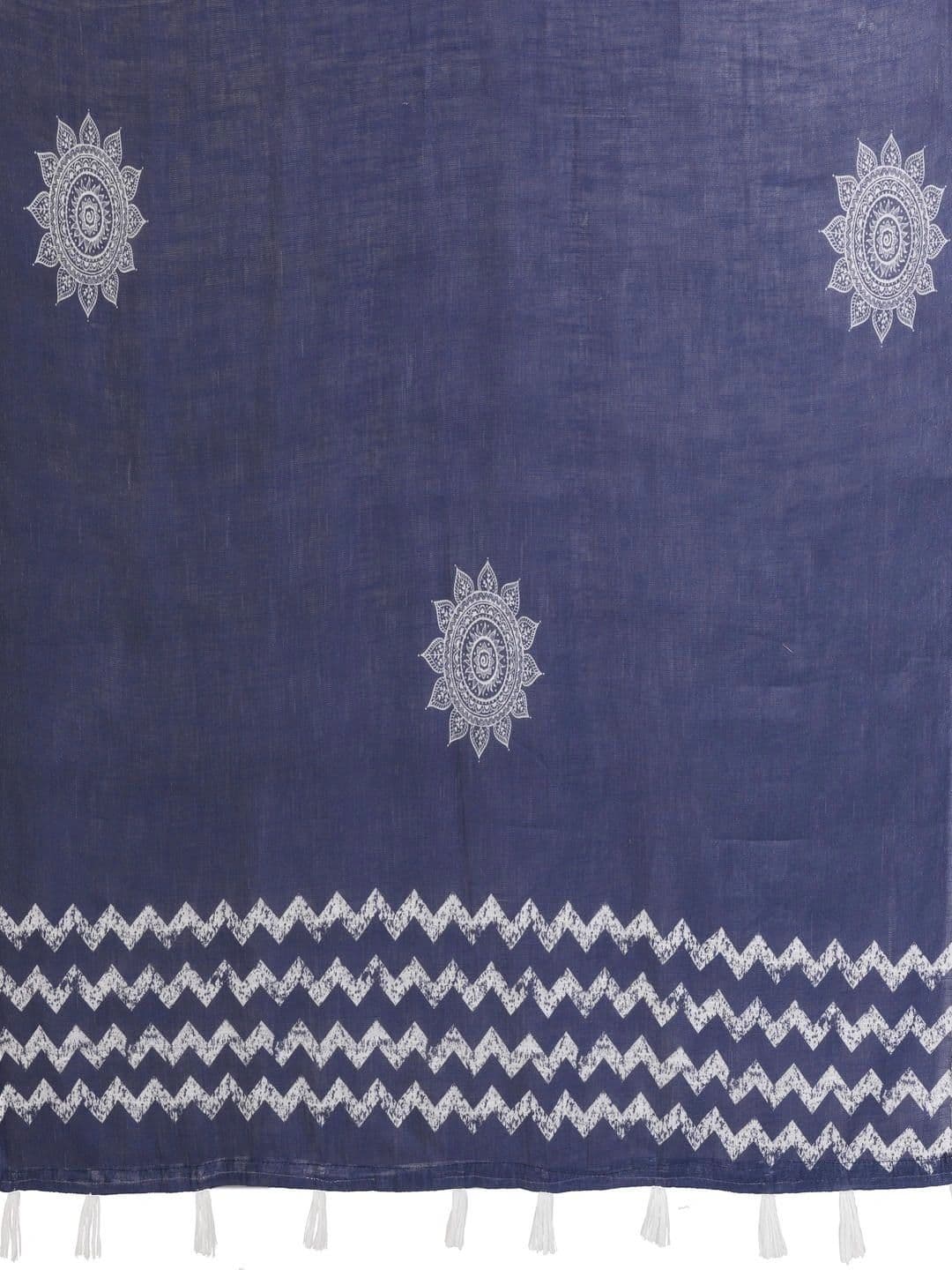 Pixie lane Zari Linen Blend Saree thumbnail 6