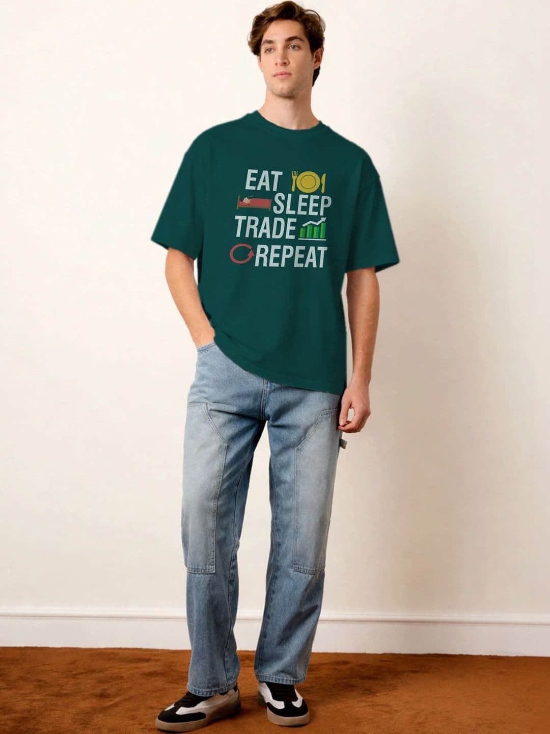Moda rapido X TOGS & TERRE Men Typography Printed Organic Cotton Blend T-shirt thumbnail 2