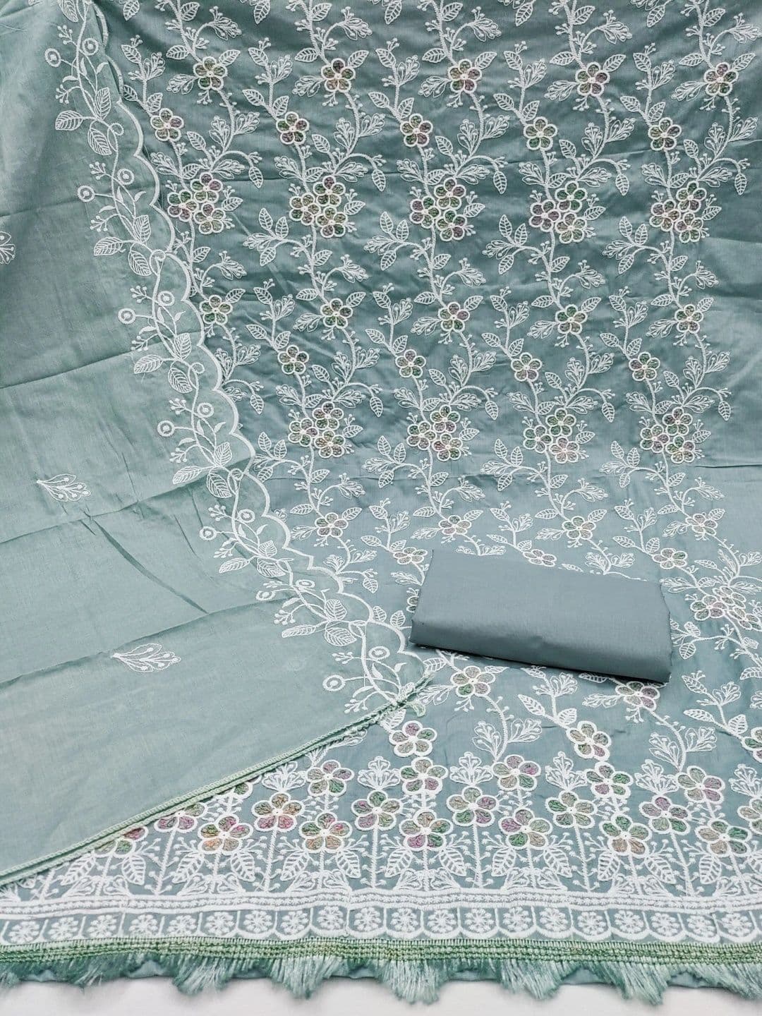Dhaaga Ghar Embroidered Unstitched Dress Material thumbnail 2