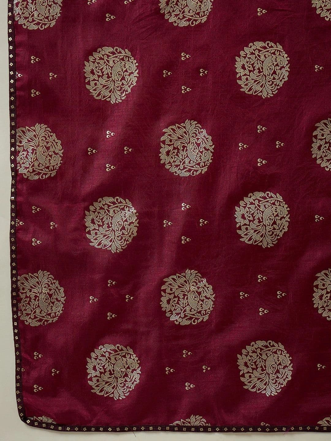 Sangria Woven Design Zari Poly Georgette Designer Saree thumbnail 4