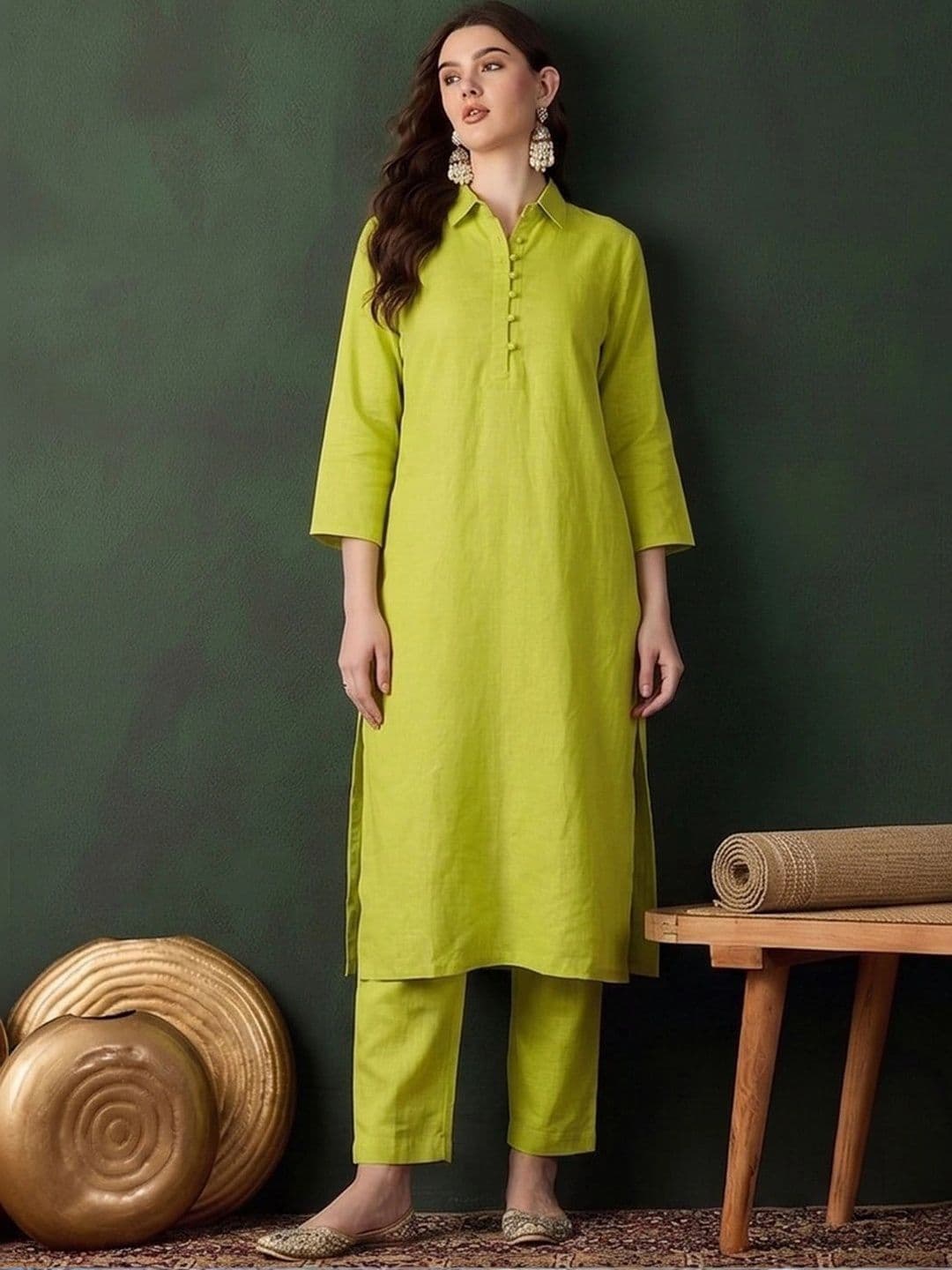 Sangria Women Regular Kurta with Trousers - view 1
