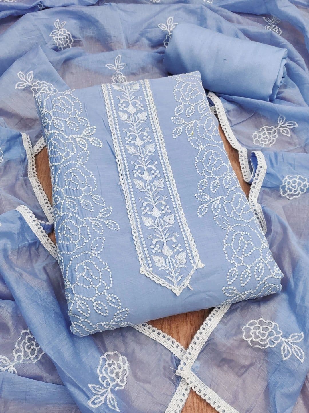 LeeliPeeri Designer Embroidered Unstitched Dress Material - view 1