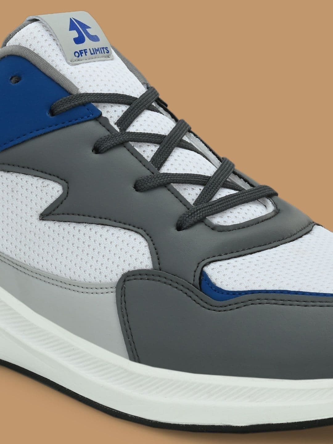 OFF LIMITS Men White Mesh Running Non-Marking Shoes thumbnail 4