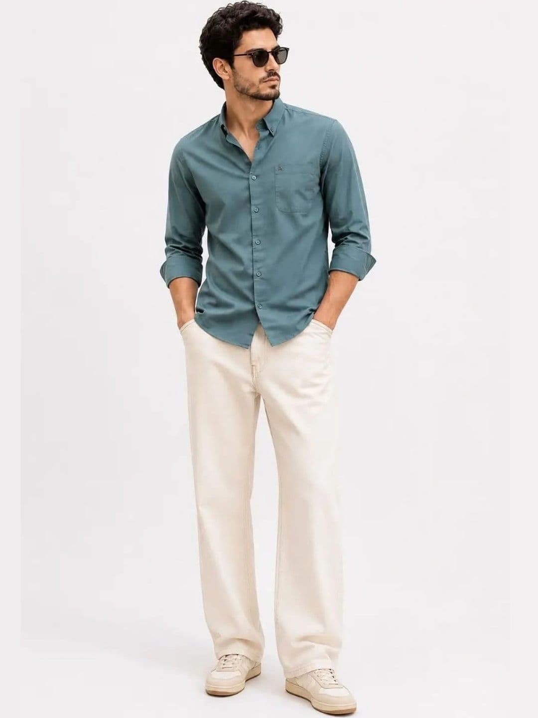 XKIND Men Sport Slim Fit Casual Cotton Shirt thumbnail 2