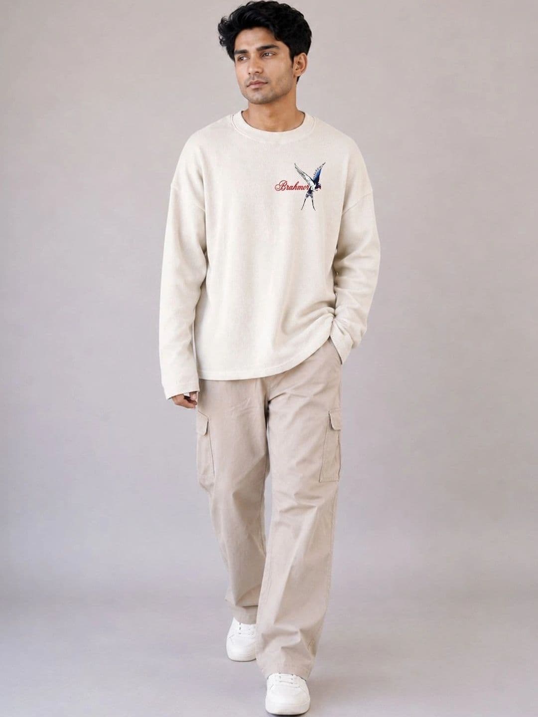 BRAHMOR Men Drop-Shoulder Sleeves T-shirt thumbnail 4