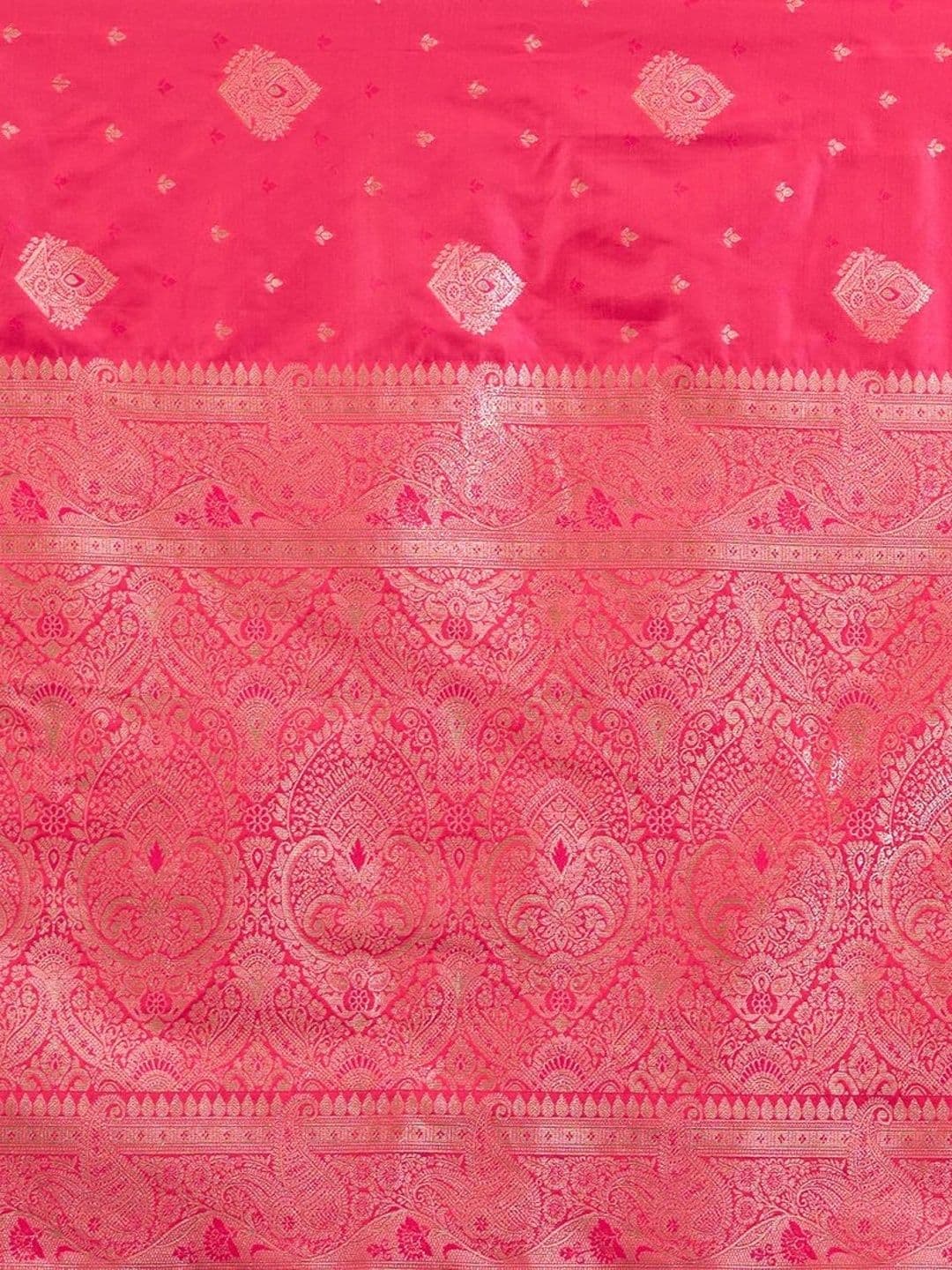 FABRINO Woven Design Zari Banarasi Saree thumbnail 3