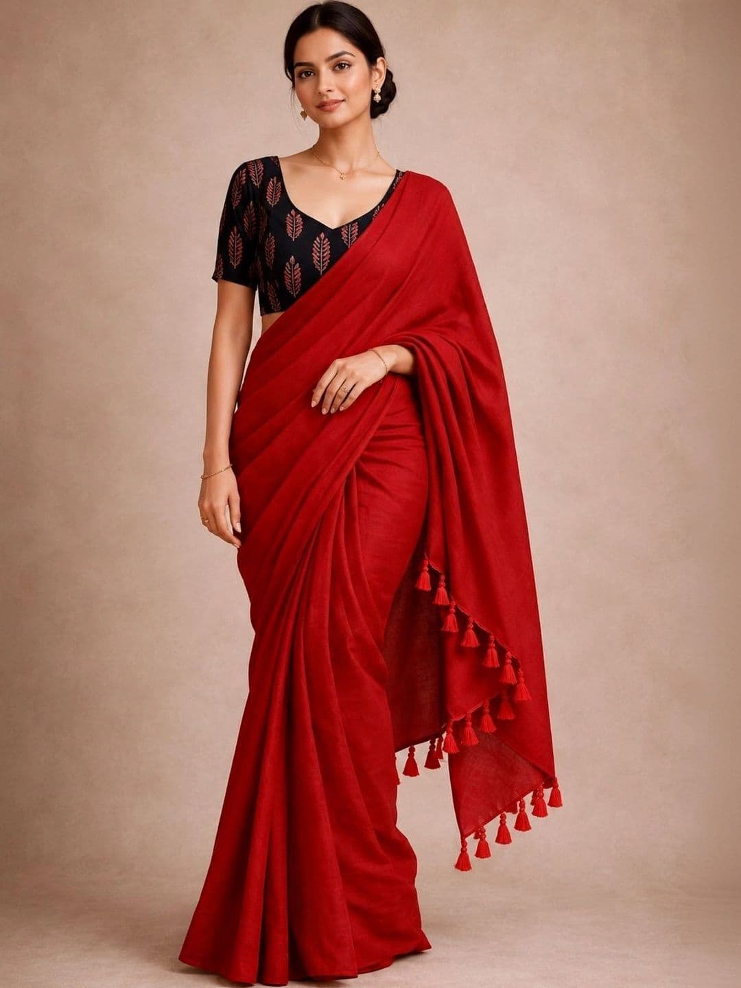 BSC Kalamkari Pure Cotton Saree - view 1