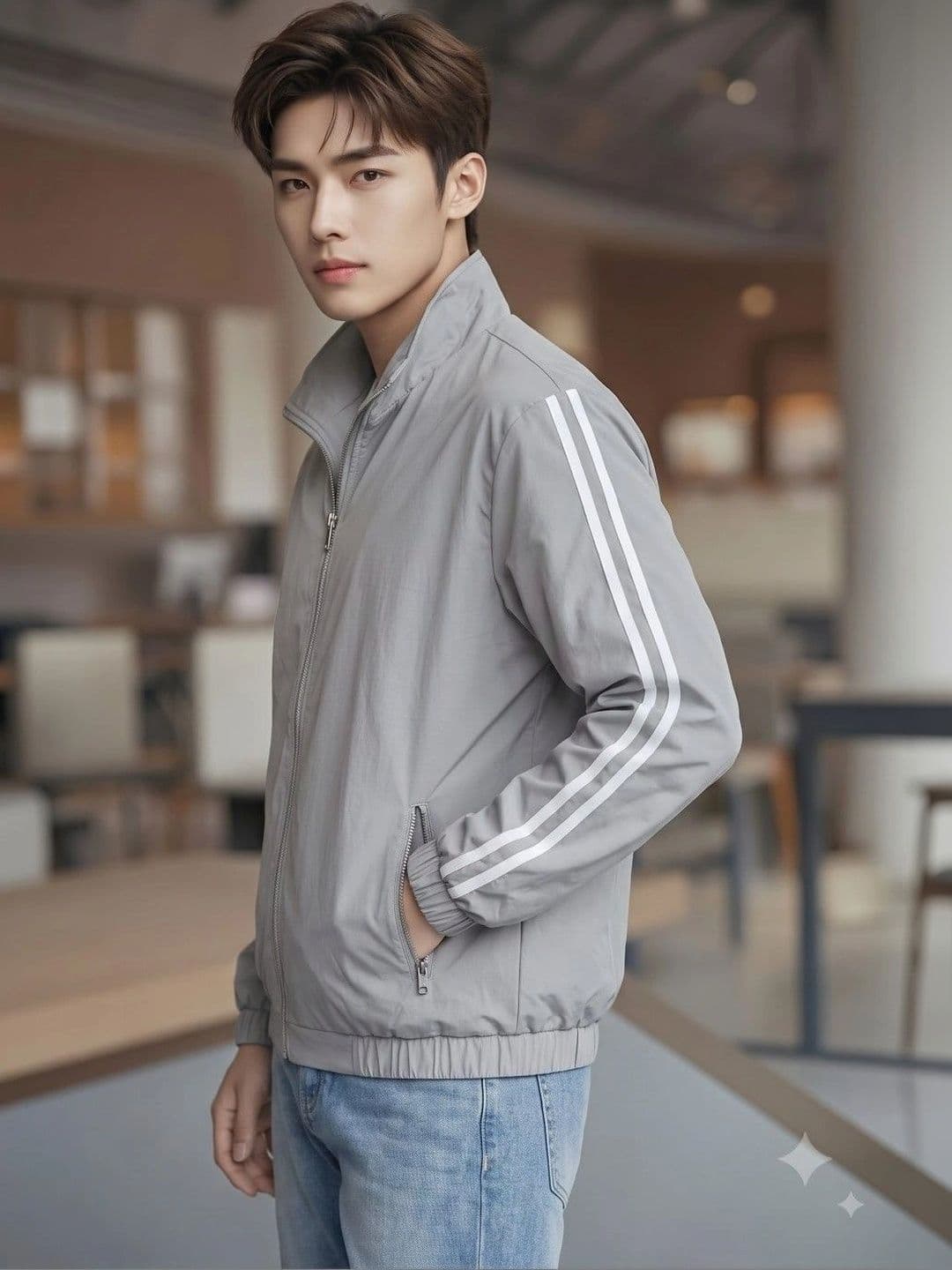 THE FASHION HUB Men Colourblocked Lightweight Bomber Jacket thumbnail 5
