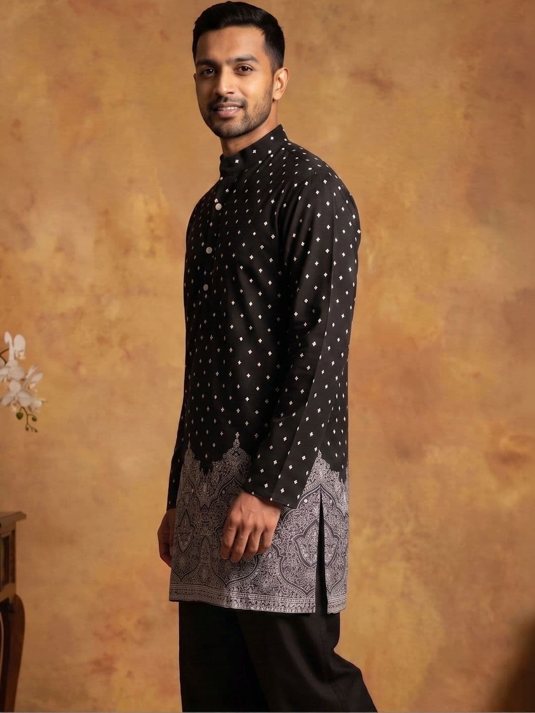 Jompers Men Ethnic Motifs Printed Kurta thumbnail 5