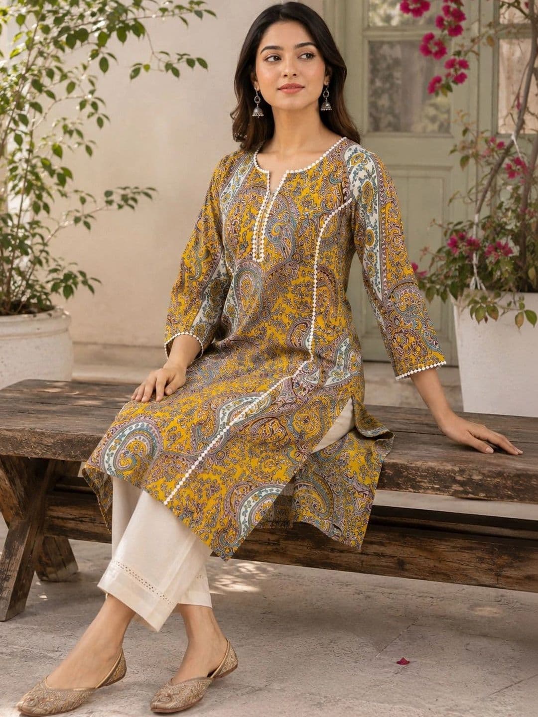 Hunaiza Women Paisley Printed Kurta - view 1