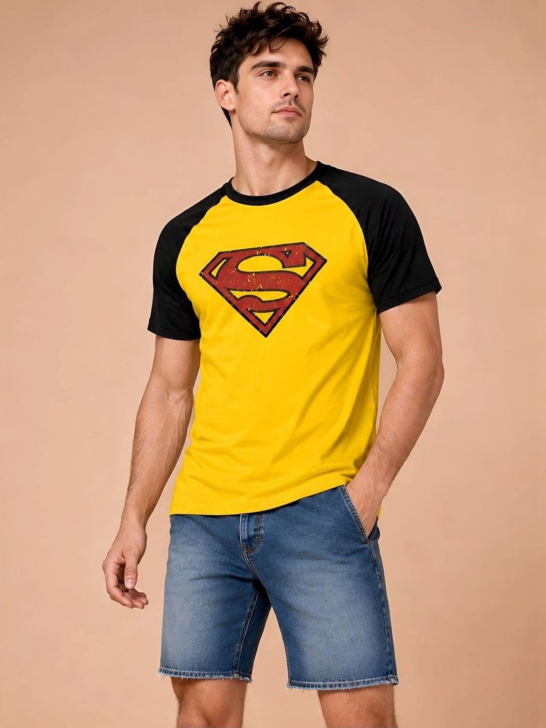 TEDWOODS Men Brand Logo Superman Colourblocked T-shirt - view 1