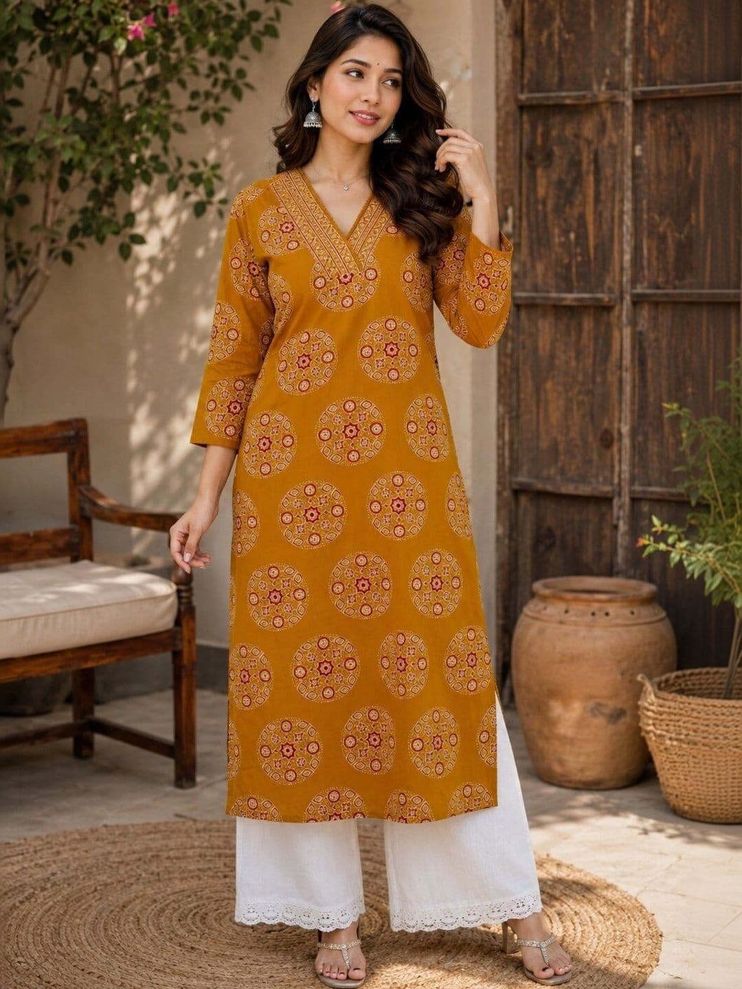 Hunaiza Women Ethnic Motifs Printed Indie Prints Kurta thumbnail 2